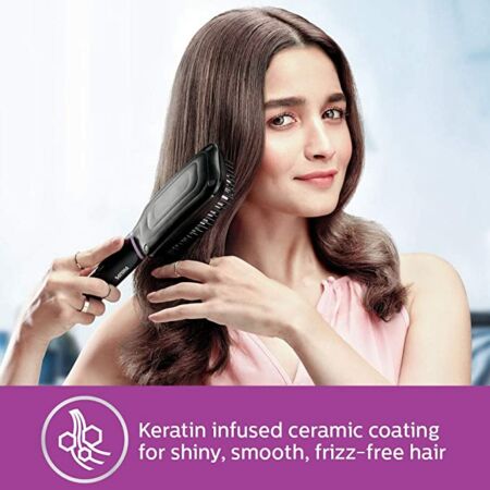 Hair Straightener Portable Electric Hair Brush, Hot Comb for Women Mens  Kids, Hair Straightening Brush,Wet or Dry Detangling Tame The Mane Brush,Purple  - Walmart.com