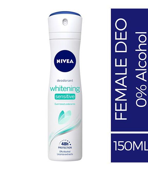 Nivea Whitening Sensitive Deodorant Spray, 150ml