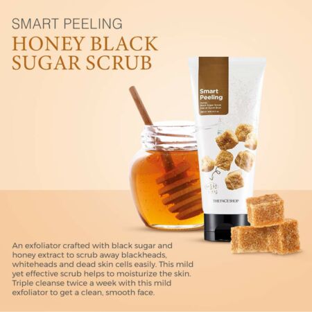 The Face Shop Smart Peeling Honey Black Sugar Scrub 120ml