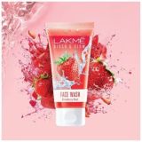 Lakme Blush & Glow Strawberry Gel Face Wash 100% Real Strawberry Extract
