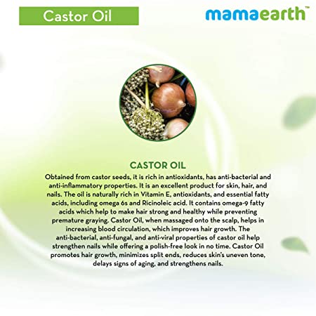 Mamaearth Castor Oil 100% Pure Cold Pressed Oil For Skin – Hair & Nails  150ml –  | A Majestic Makeover