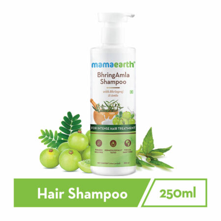 Mamaearth BhringAmla Shampoo with Bhringraj & Amla for Intense Hair Treatment 250ml