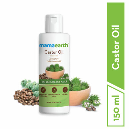 Mamaearth Castor Oil 100% Pure Cold Pressed Oil For Skin- Hair & Nails 150ml