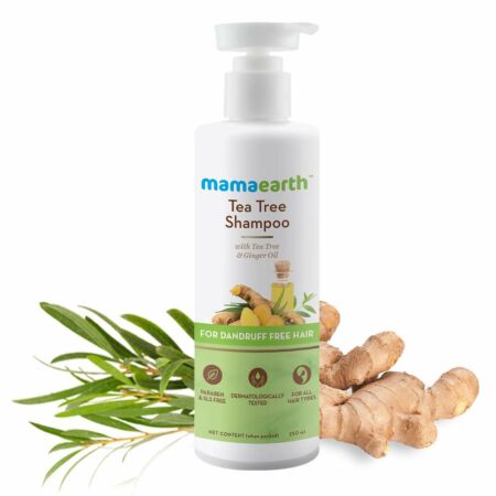 Mamaearth Tea Tree Anti Dandruff Shampoo With Ginger Oil 250ml