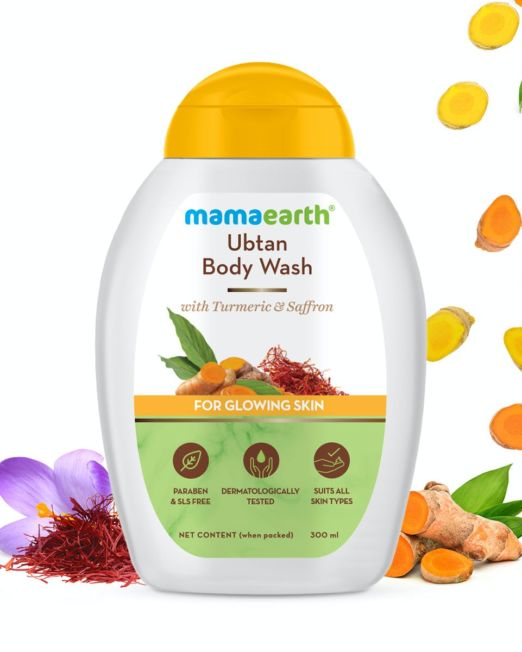 Mamaearth Ubtan Body Wash With Turmeric & Saffron For Glowing Skin 300ml