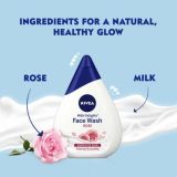 NIVEA Women Face Wash for Sensitive Skin, Milk Delights Rose