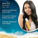 Aqualogica Glow+ Dewy Sunscreen with Papaya & Vitamin C – SPF 50 PA+++ for UVA/B (50g)
