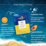 Aqualogica Glow+ Sheet Mask with Papaya, Vitamin C & Hyaluronic Acid(25ml)