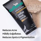 MCaffeine Mild Exfoliating Anti Acne Cappuccino Face Scrub with Coffee & Vitamin E for Oil Control (75gm)