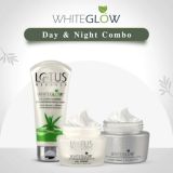 Lotus Herbals WhiteGlow Day & Night Pack With WhiteGlow 3-in-1 Skin Whitening Free Face Wash (120gm+100gm)