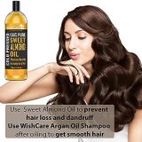 Wishcare 100% Pure Cold Pressed Badam Rogan Sweet Almond Oil for Healthy Hair and Glowing Skin (200ml)