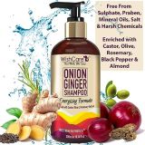 WishCare Onion Ginger Shampoo – Onion Shampoo for Hairfall Control – Paraben and Sulphate Free (300ml)