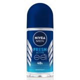 NIVEA MEN Deodorant Roll On, Fresh Active, 48h Long lasting Freshness