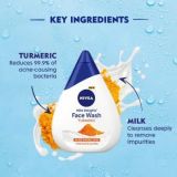 Nivea Milk & Turmeric, ph balanced for Gentle cleansing & purifying (Acne prone skin)