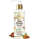Mom & World Baby Massage Pure Organic Sweet Almond Oil Cold Pressed (200ml)