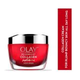 Olay Collagen Peptide Face Cream, Smooth & Plump Skin With Collagen, Paraben & Sulphate Free (50gm)