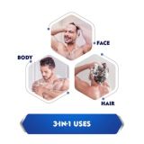 Nivea MEN Body Wash- Pure Impact with Purifying Minerals Particles- Shower Gel for Body- Face & Hair