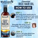 WishCare Fermented Rice Hair Growth Oil – Strength & Growth Formula – With Deep Root Hair Applicator (200ml)