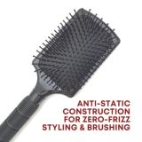 Alan Truman 100% Pure Nylon Bristle Paddle Brush (Black)