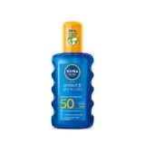 NIVEA Sun Dry Touch SPF 50, Transparent Sunscreen Spray, No White Cast, Instant UV Protection (200ml)