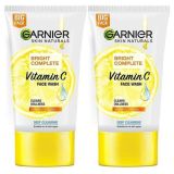 Garnier Bright Complete Vitamin C Face Wash (Pack of 2) (150gm Each)