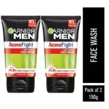 Garnier Men Acno Fight Facewash For Pimple And Acne Prone Skin – Pack Of 2 (300g)